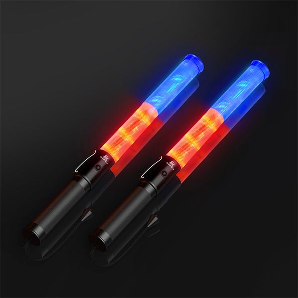 RoadHero Traffic Wand 16 Inch, 2 Pack Air Traffic Control Lights with 3 Flashing Modes, Red and Blue Safety Signal Wands for Traffic Control, Airport, Parking, Car Directing